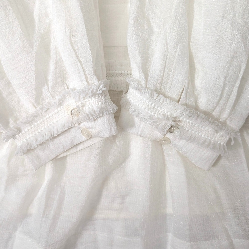 Labelrail x Collyer Twins White Tiered Boho Mini Dress Size 10 - Picture 6 of 16